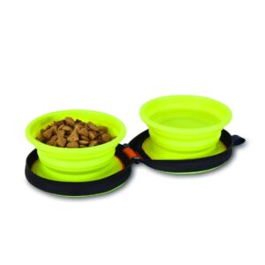 Petmate 1.5-Cup Silicone Duo Travel Bowl