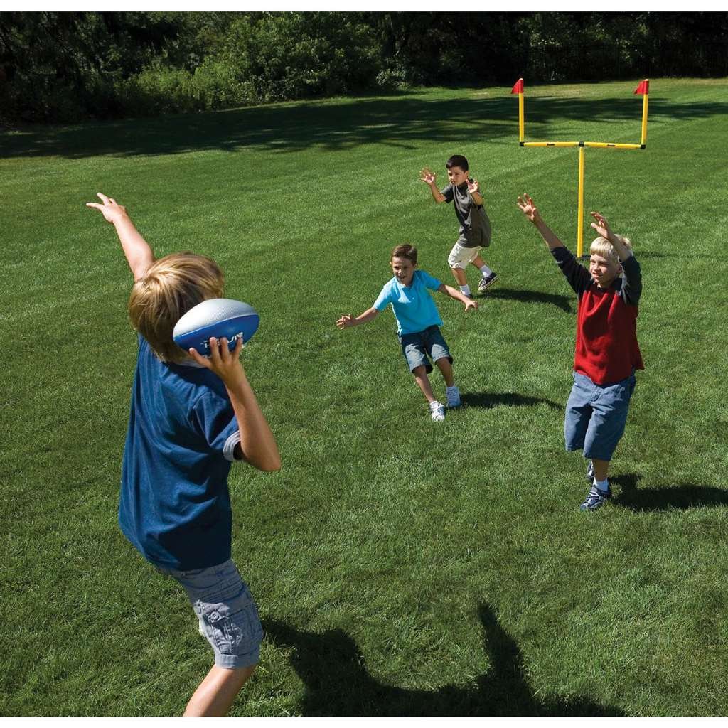 Franklin Sports Youth Football Goal Post Set - Kids Football Easily Adjustable Field Goals - includes 2 Goal Posts - Perfect for Ages 4+ Backyard Play