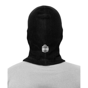 FR Rated Balaclava, Winter Face Mask, Thermal Fire Resistant Modacrylic Fleece, Ergodyne N-Ferno 6828,Black