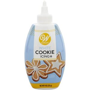 wilton cookie icing - quick, easy-to-use and ready for cake and cookie decorations, 9 ounce, white