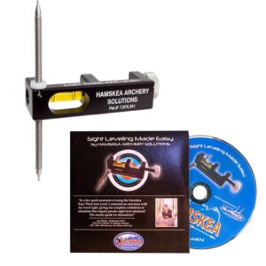 Hamskea Archery Solutions Easy Third Axis Target Hunting Sight Level & Instructional DVD Combo Kit (Optional), Black