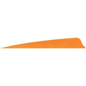 gateway shield cut feathers flo orange 4 in. rw 100 pk.