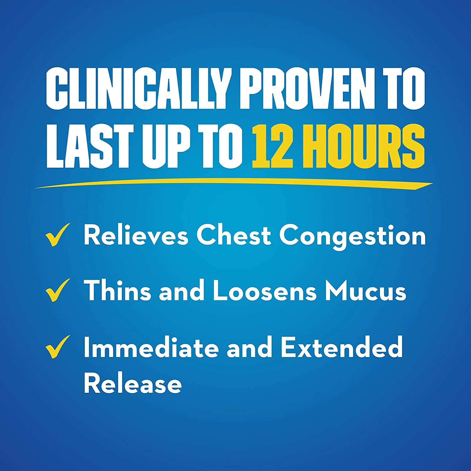 Mucinex Maximum Strength Chest Congestion Medicine for Relief, Expectorant, Lasts 12 Hours, Extended-Release Bi-Layer Tablets, 42 Count (Pack of 3)