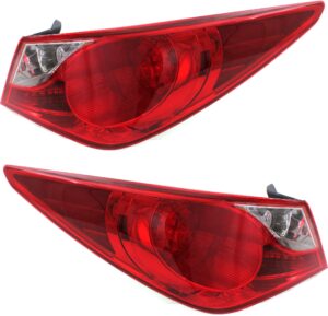 evan fischer driver and passenger side, outer tail light compatible with 2011-2014 hyundai sonata - hy2805116, hy2804116