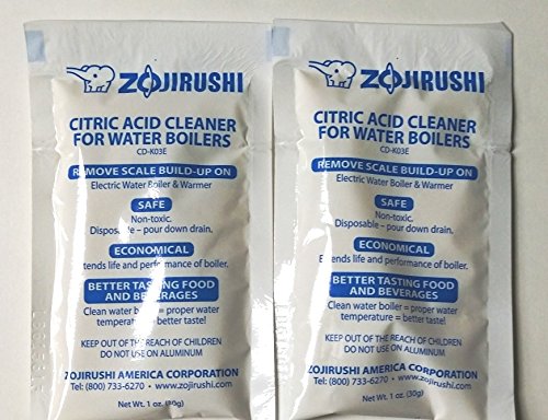 Zojirushi ADC-05 Citric Acid Electric Dispensing Pot Cleaner 1 Oz.(28 Gr.) - 2 Packs