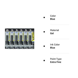 Pilot G2, Dr. Grip Gel/Ltd, ExecuGel G6, Q7 Rollerball Gel Ink Pen Refills, 0.5mm, Extra Fine Point, Blue Ink, Pack of 12