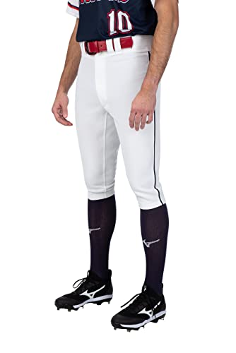 Mizuno mens Premier Short Piped Pant, White-royal, X-Small