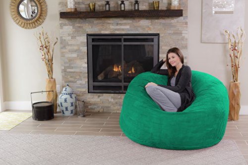 Chill Sack Bean Bag Chair: Giant 5' Memory Foam Furniture Bean Bag - Big Sofa with Soft Micro Fiber Cover - Tide Pool