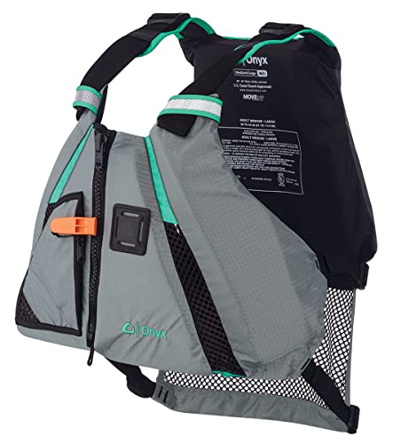 Onyx 122200-505-020-15 MoveVent Dynamic Paddle Sports Life Vest, X-Small/Small, Aqua