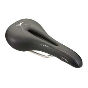 Terry Fly Century Mountain Bicycle Saddle | Bicycle Seat Optimized for Men - Flexible & Comfortable | Lightweight Cushion, Central Relief Zone, Ergonomic Design, Black Fibra-Tek