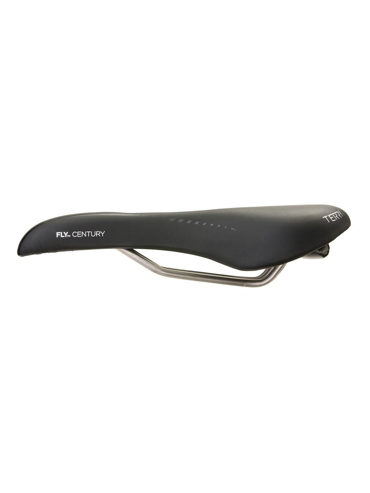 Terry Fly Century Mountain Bicycle Saddle | Bicycle Seat Optimized for Men - Flexible & Comfortable | Lightweight Cushion, Central Relief Zone, Ergonomic Design, Black Fibra-Tek