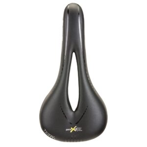 Terry Fly Century Mountain Bicycle Saddle | Bicycle Seat Optimized for Men - Flexible & Comfortable | Lightweight Cushion, Central Relief Zone, Ergonomic Design, Black Fibra-Tek