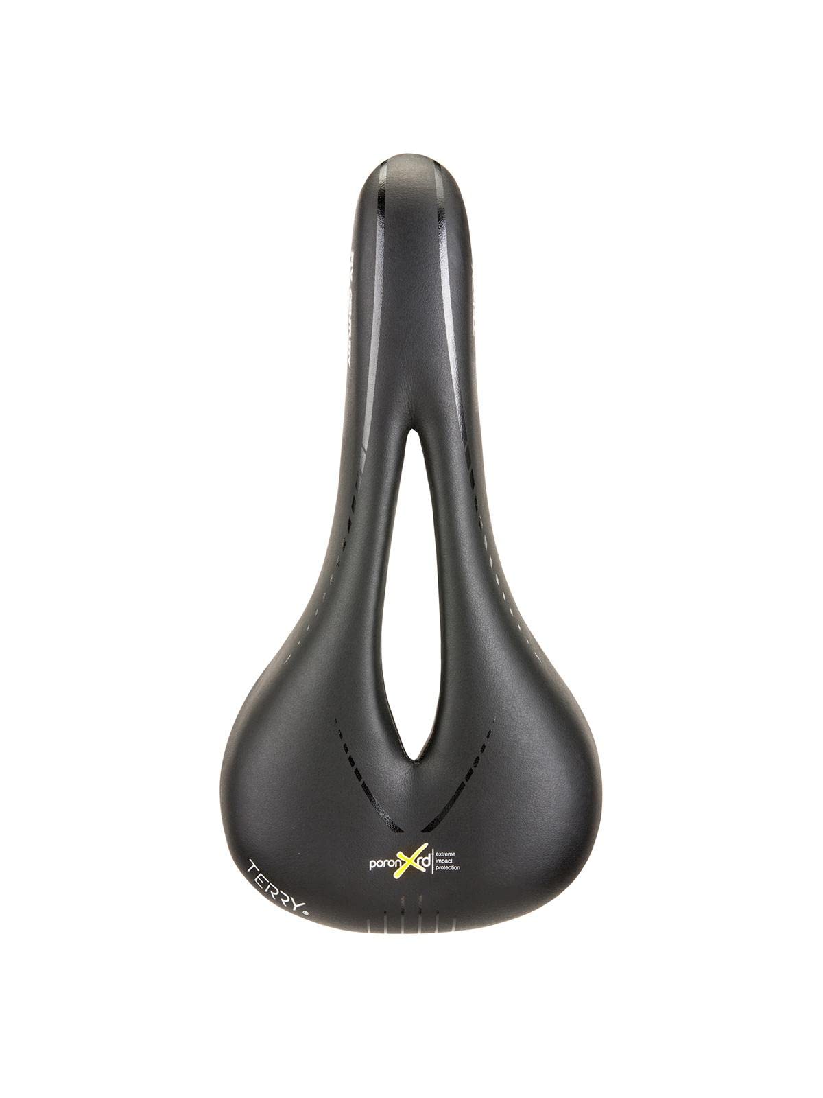 Terry Fly Century Mountain Bicycle Saddle | Bicycle Seat Optimized for Men - Flexible & Comfortable | Lightweight Cushion, Central Relief Zone, Ergonomic Design, Black Fibra-Tek