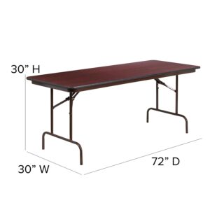 Flash Furniture Floyd 6-Foot High Pressure Mahogany Laminate Folding Banquet Table