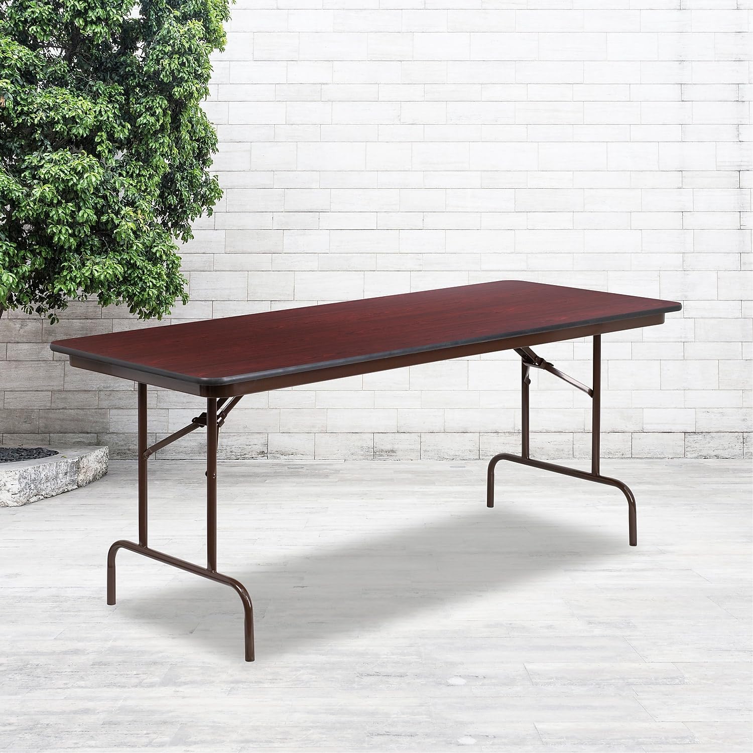 Flash Furniture Floyd 6-Foot High Pressure Mahogany Laminate Folding Banquet Table