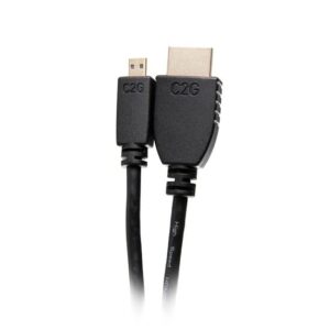 Legrand - C2G Micro HDMI to HDMI Ethernet Cable, 4k High Speed HDMI Cable, Black 60 hz HDMI Cable, HDMI Cable 10 ft, 1 Count, C2G 50616