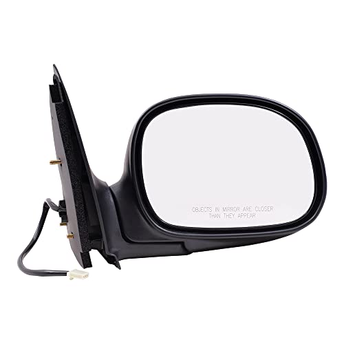 Brock Aftermarket Replacement Driver Left Passenger Right Power Mirror Paint To Match Black Without Heat-Signal With Adapter Set Compatible With 1997-2003 Ford F-150 Standard Cab/Extended Cab