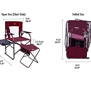 GCI Outdoor 3-Position Director's Chair with Ottoman