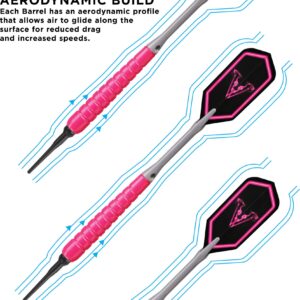 Viper V Glo Soft Tip Darts, Pink/Grey, 18 Grams