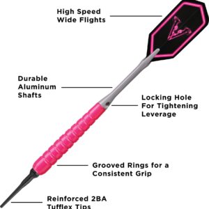 Viper V Glo Soft Tip Darts, Pink/Grey, 18 Grams