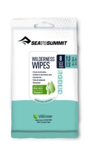 sea to summit trek and travel wilderness bath wipes 8 pack - x-large