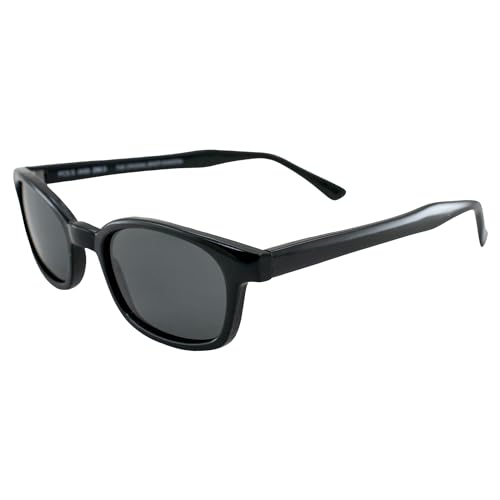 Pacific Coast Sunglasses Original X-KD's 20% Larger Polarized Lenses Black Frame Biker Sunglasses