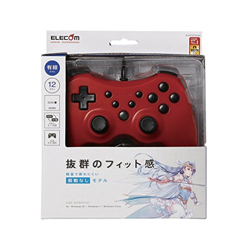 Elecom Gamepad 12 Button with Flash Function Red JC-U 3712 TRD