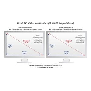 Kantek LCD Protect Deluxe Anti-Glare Filter for 24-Inch Widescreen Monitors (16:10 and 16:9 Aspect Ratios) (LCD24W),Silver