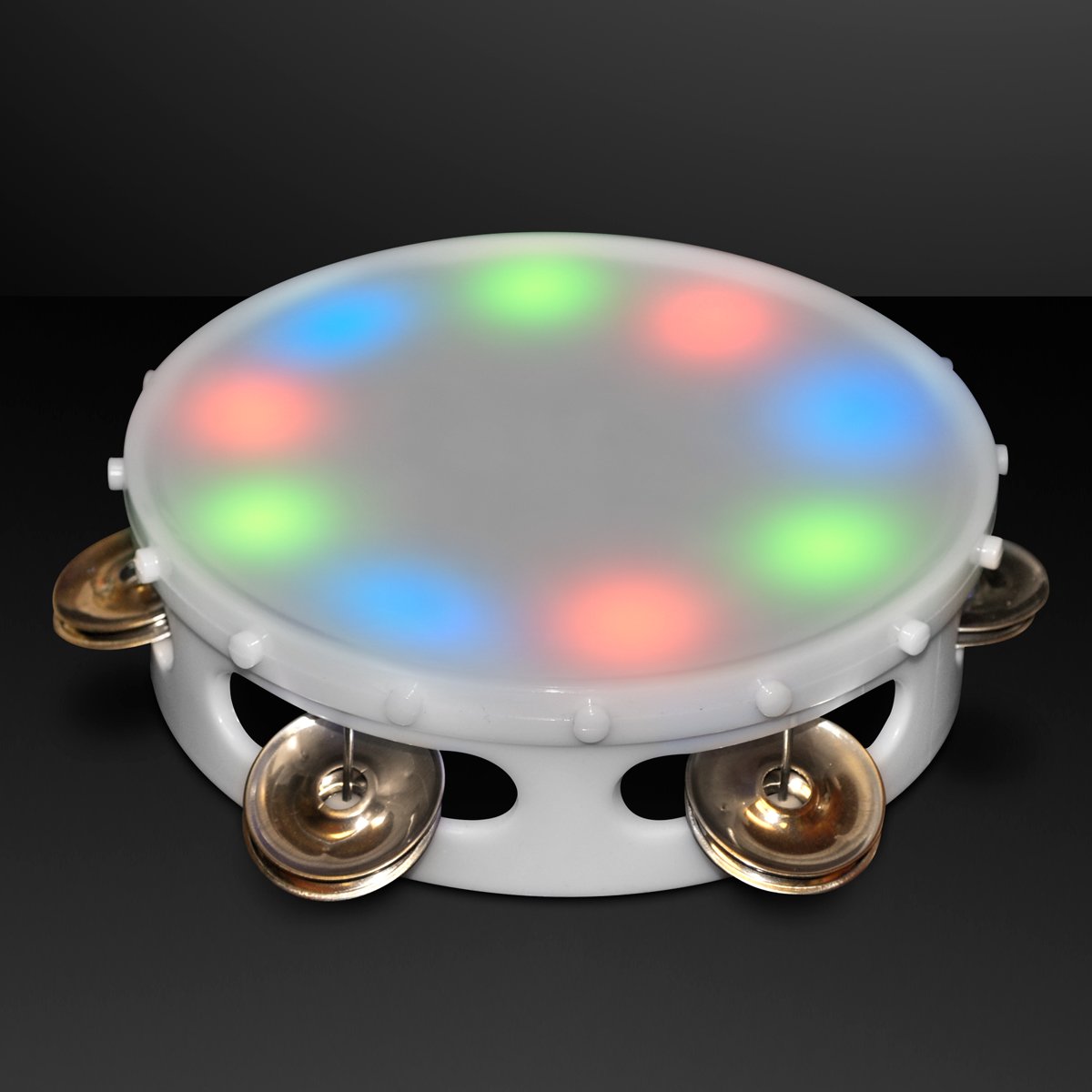 FlashingBlinkyLights Light Up Round Tambourine 6" with Multicolor LEDs