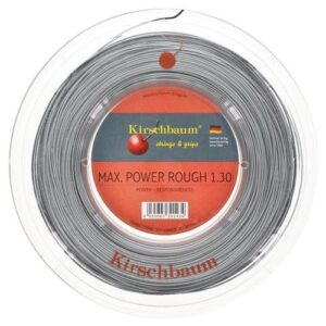 Kirschbaum Reel MAX Power Rough Tennis String, 1.30.mm/16-Gauge, Silver Grey