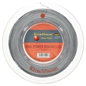 Kirschbaum Reel MAX Power Rough Tennis String, 1.30.mm/16-Gauge, Silver Grey