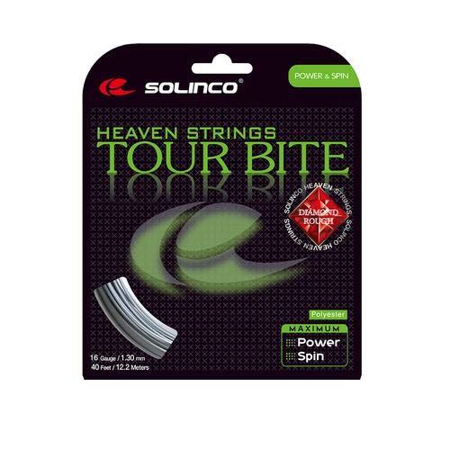 Solinco Tour Bite Diamond Rough Tennis String Set-17G-Silver