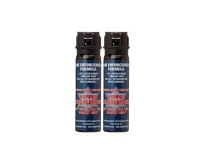 pepper enforcement pe1110m-ft splatter stream pepper spray 2 pack - maximum strength 10% oc formula - emergency self defense personal protection safety (2-pack stream pepper spray)