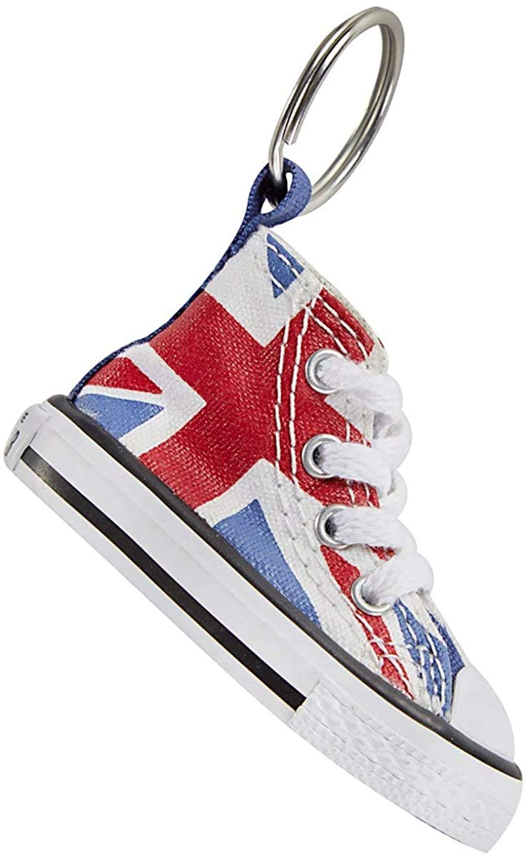 Converse Key Chain All Star Chuck Taylor Sneaker Keychain Authentic, British Flag, Small