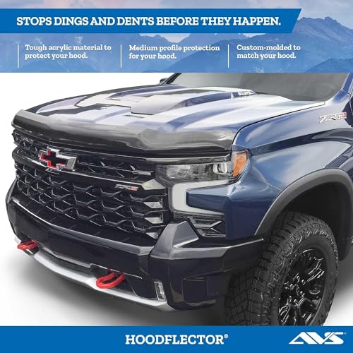 Auto Ventshade [AVS] Hoodflector/Bug Shield | 2015 - 2020 Ford F - 150 (Excludes Raptor)| Medium Profile - Smoke, 1 pc. | 21957