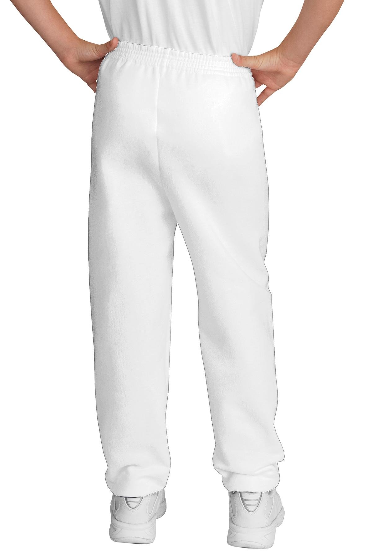 Port & Company Youth Core Fleece Sweatpant White