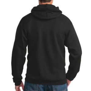 Port & Company Men's Ultimate Pullover Hooded Sweatshirt XL Jet Black