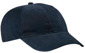 port & company brushed twill low profile cap-one size (navy)