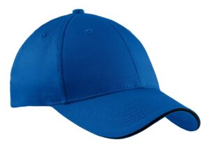 port & company sandwich bill cap 20f royal/black