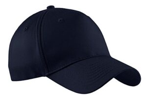 port & company five panel twill cap-one size (navy)