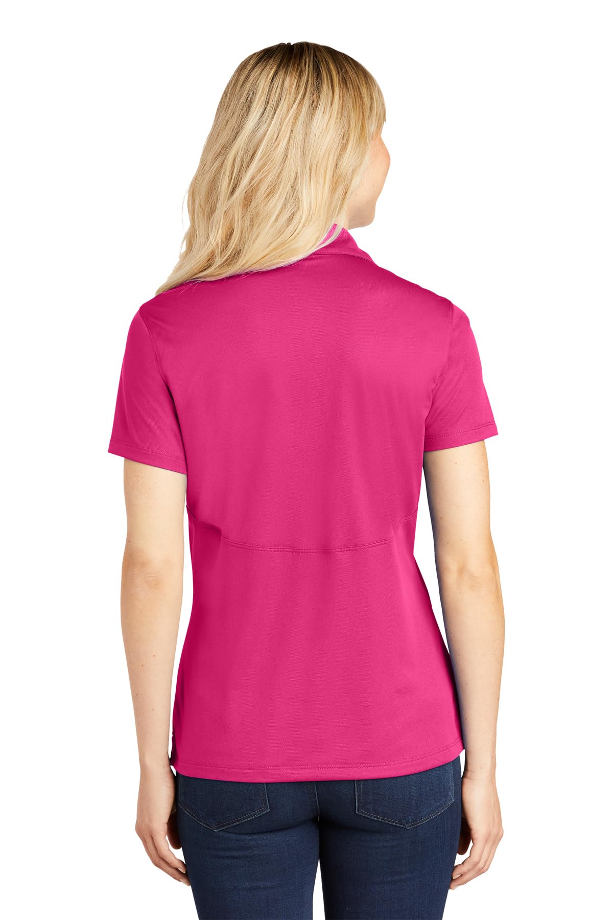 SPORT-TEK Women's Micropique Sport Wick Polo L Pink Raspberry