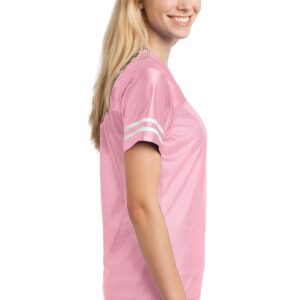 SPORT-TEK Ladies PosiCharge Replica Jersey F20 Light Pink/White