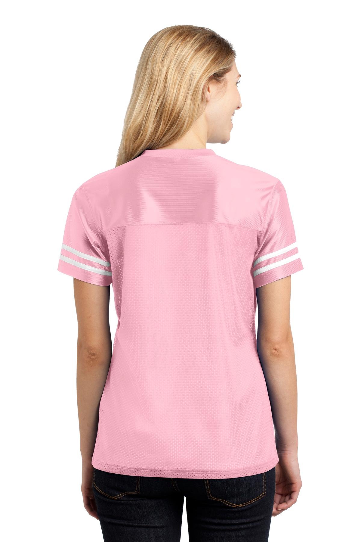 SPORT-TEK Ladies PosiCharge Replica Jersey F20 Light Pink/White