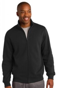 sport-tek men's full zip sweatshirt xl black