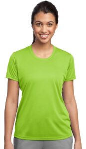 sport-tek women's posicharge competitor tee s lime shock