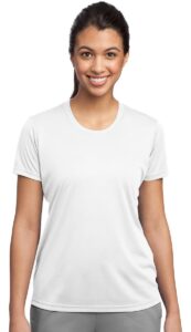 sport-tek women's posicharge competitor tee l white