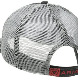 ARIAT Men's Black Red Gray Mesh Hat