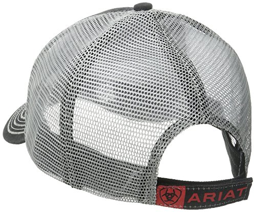 ARIAT Men's Black Red Gray Mesh Hat