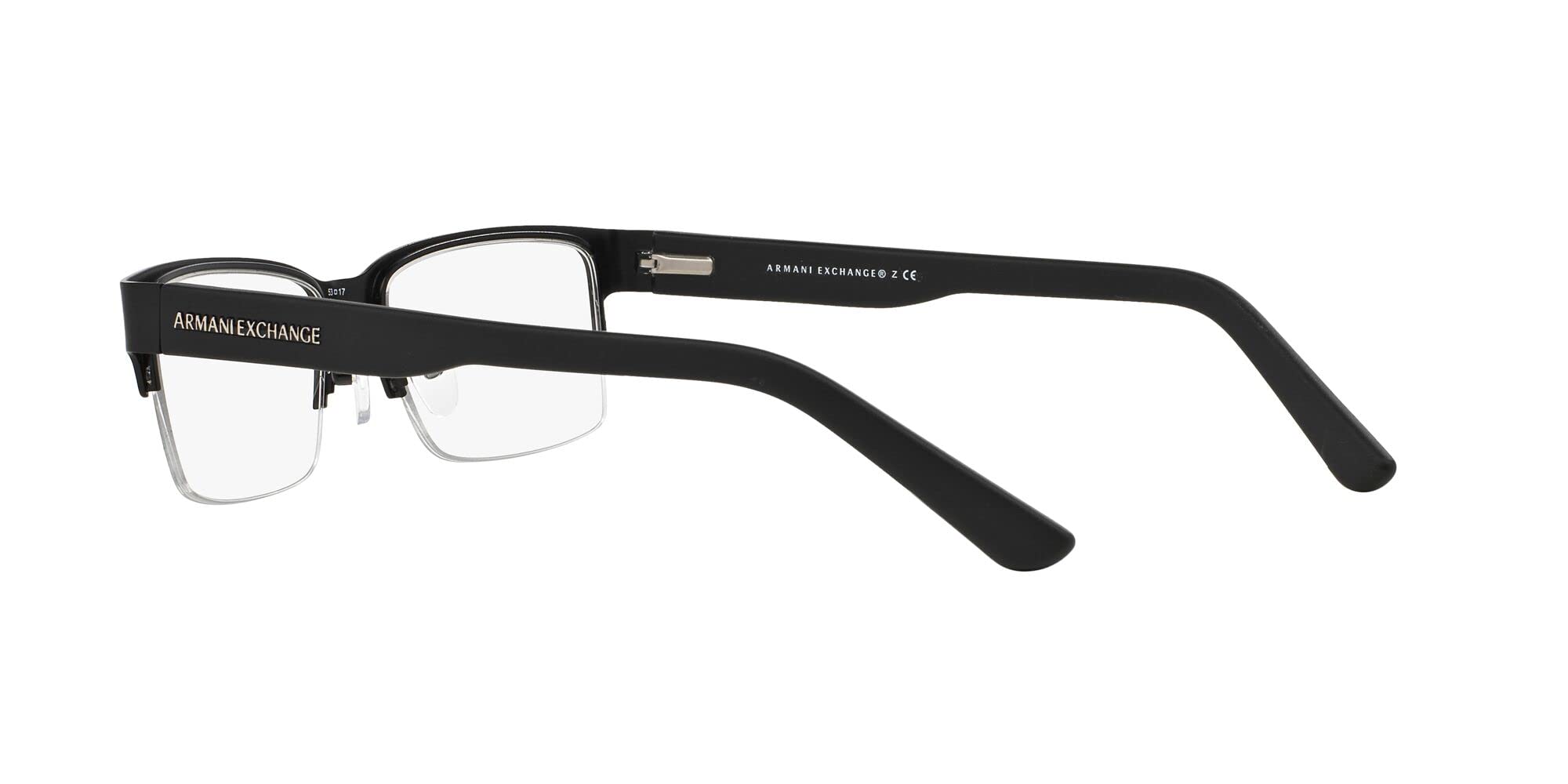 A|X ARMANI EXCHANGE Men's AX1014 Rectangular Prescription Eyewear Frames, Black/Demo Lens, 53 mm