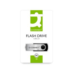 Q-CONNECT 64 GB USB 2.0 Swivel Flash Drive